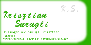 krisztian surugli business card